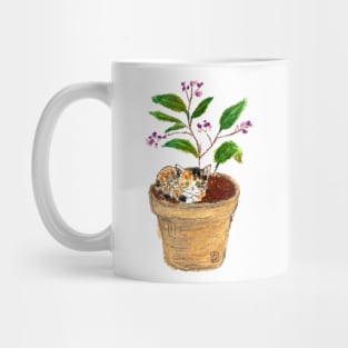 Cat in a pot Mug